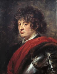 Porträt eines jungen Mannes in Rüstung, ca. 1620
